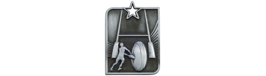 CENTURION STARS SERIES RUGBY MEDAL 53MM x 40MM - BRONZE